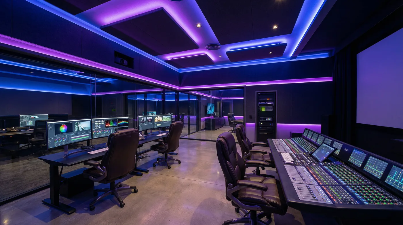 芒果视频后期制作工作室内景